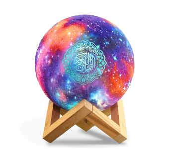 Moon Lamp Quran Speaker - 3D Starry Night Light With Bluetooth, App & Remote Control, 18 Reciters & 15 Translations - Islamic Gift For Home in UAE