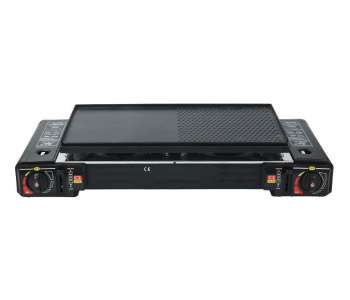Portable 2-in-1 Gas Stove & BBQ Grill – Butane Powered, Compact Tabletop Design, Camping & Outdoor Cooker in UAE