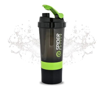 Sports Shaker Bottle Whey Protein Powder Mixing Bottle Sports Nutrition Protein Shaker Fitness Water Bottle With Three-Layer (Green) in UAE