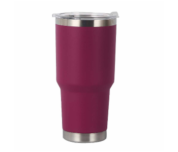 900ml 30oz Stainless Steel Vacuum Insulated Tumbler | Double Wall Thermal Travel Coffee Mug With Lid | Reusable Hot & Cold Water Cup - Magenta in UAE