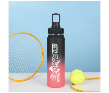 Jmax 1000ml BPA-Free Plastic Sipper Water Bottle With Straw & Carry Handle | Leak-Proof Lightweight Sports Bottle For Gym, School & Office - Pink in UAE