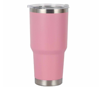 900ml 30oz Stainless Steel Vacuum Insulated Tumbler | Double Wall Thermal Travel Coffee Mug With Lid | Reusable Hot & Cold Water Cup - Pink in UAE