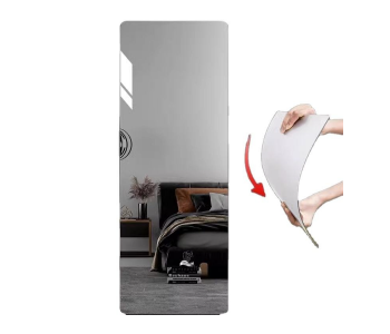 Flexible Mirror Wall Sticker Sheet, Self-Adhesive Unbreakable Acrylic Non-Glass Body Mirror For Home Gym, Bedroom, Door & Living Room in UAE