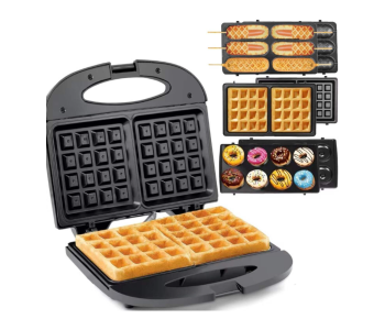SOKANY 7-in-1 Multi-Functional Snack & Sandwich Maker - 750W Electric Griller With Detachable Non-Stick Plates For Waffles, Donuts, Samosas, Omelets, And Panini - Ideal For Ramadan Iftar & Suhoor Preparations in UAE