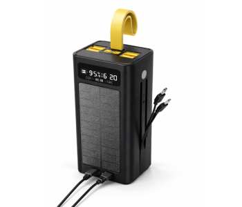 OALE IPower R50000 50000mAh Solar Power Bank, 22.5W Super Fast Portable Charger, 8 Ports (3 In + 5 Out), Strong LED Torch For Camping in UAE