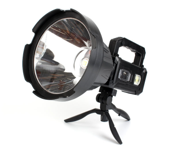 W5110 Multifunctional LED Searchlight - High Power Rechargeable Spotlight With Solar Charging, USB Power Bank Feature & Multiple Light Modes - Black (UAE Edition) in UAE