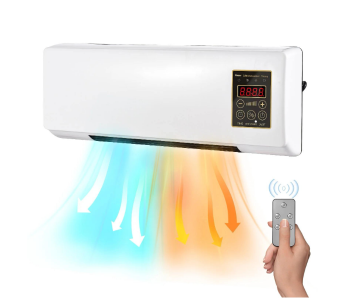 Portable Wall-Mounted 2-in-1 Heater & Cooling Fan With Remote Control - Compact Mini Split Design For Home & Office - White - Ramadan Special Edition in UAE