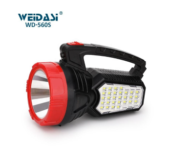Rechargeable High-Power LED Searchlight - 2-in-1 Handheld Spotlight & Emergency Lamp With 24 SMD Side Light, Long Range Beam, And Portable Carry Handle For Camping, Outdoor Security, And Home Power Outages in UAE