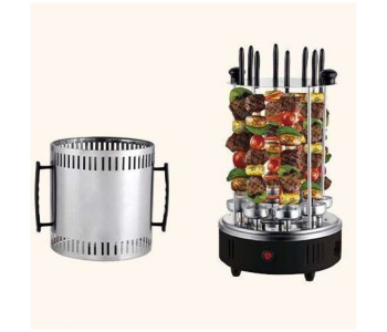 SOKANY 1500W Vertical Electric BBQ Grill & Skewers - 8-Piece Rotating Kebab Maker With 360° Auto-Rotation, Stainless Steel 304 Housing & Smokeless Indoor Grilling For Ramadan Iftar & Family Gatherings in UAE