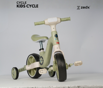 3-in-1 Convertible Toddler Trike & Balance Bike W/ Lights & Music - Adjustable Ride-On - Green in UAE