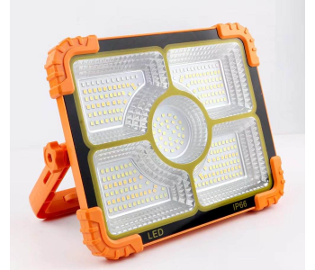 Deepking DK-463 Multi-Panel Solar Rechargeable LED Emergency Floodlight Orange/Black – High-Intensity 5-Zone Outdoor Work Light With Solar Charging in UAE