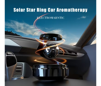 Solar Aromatherapy Car Air Freshener | Stylish Dashboard Rotating Perfume Diffuser | Plastic Solar-Powered Autorotation Decoration For Car Interior in UAE