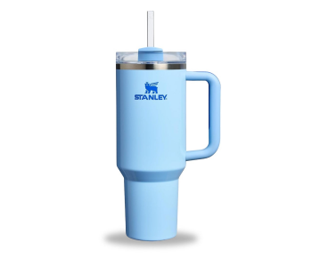 Stanley Quencher H2.0 Tumbler With Handle And Straw 40 Oz | Flowstate 3-Position Lid | Cup Holder Compatible For Travel | Insulated Stainless Steel Cup | BPA-Free | Baby Blue in UAE
