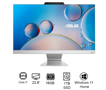 ASUS A3402WVAT-I7161TBW1W AIO Desktop With 23.8-Inch Touch Display Core I7-1355U Processor 16GB RAM 1TB SSD Windows 11 English - White in UAE