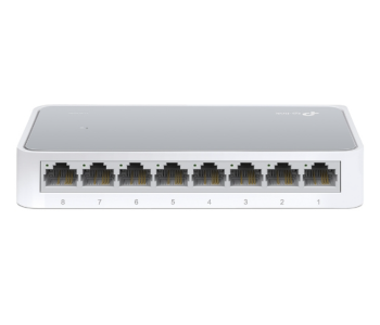 TP-Link TL-SF1008D 8-Port Durable Polycarbonate Sleek White Plug And Play Energy Efficient Desktop Ethernet Switch Home And Small Office Network Expansion in UAE