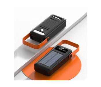 50000mAh Solar Power Bank 22.5W Fast Charging Portable Charger With LED Torch, Multi-Port Outdoor Emergency Battery Pack in UAE