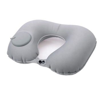 Travel Neck Pillow Soft Flocked U-Shaped Airplane Cushion With Snap Fastener in UAE