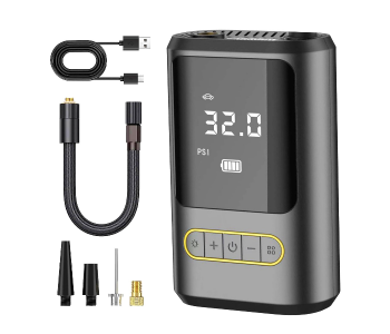 Car Wireless Air Pump W/Light Portable Bike Inflator Pump Power Air Compressor in UAE