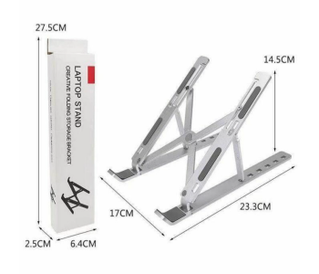 Laptop Stand Foldable Height Adjustable Laptop Stand,Aluminum Cooling Portable Laptop Stand And Suitable For All Laptops & MacBooks (Silver) in UAE