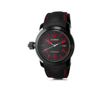 CURREN C8173 Unisex Quartz Analog Watch – Fashion Casual Silicone Strap Wristwatch, Large Dial Water Resistant Sports Watch in UAE
