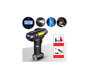 Tire Inflator, Rechargeable Lithium Ion Battery Portable Handheld Fast Inflation Auto Pump With Digital Pressure Gauge For Car Motorcycles Tires in UAE