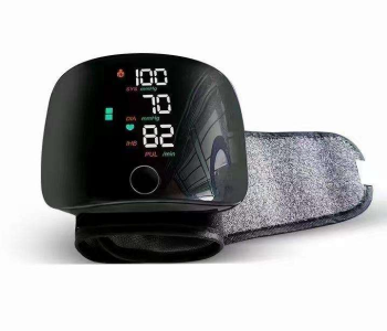 Automatic Rechargeable Wrist Blood Pressure Monitor – Smart BP Machine With Large LED Backlit Display, Voice Broadcast & 198-Reading Dual User Memory – Black/White in UAE