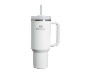 Stanley Quencher H2.0 FlowState Vacuum Stainless Steel Water Bottle With Lid And Straw, BPA-Free, 40oz , Pure White in UAE
