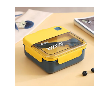Lunch Box For Kids & Adults|Premium Food-Grade PP Plastic|Leakproof & Spill Proof |Dishwasher & Microwave Safe Lunch Box|1000 ML in UAE