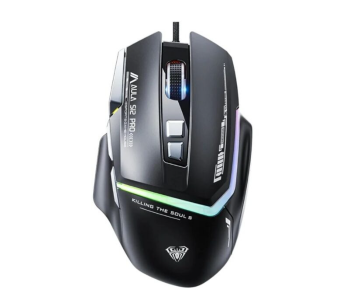 AULA S12Pro Wired Gaming Mouse,12800 DPI Optical Gamer Mouse | Black (S12ProB) in UAE