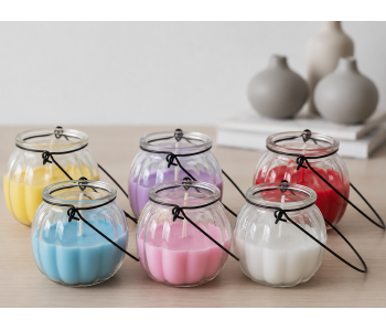 6pcs Scented Candles Set, Aromatherapy Fragrance Candles In Glass Jar With Handle,perfect For Home Decor Relaxation & Gifts in UAE