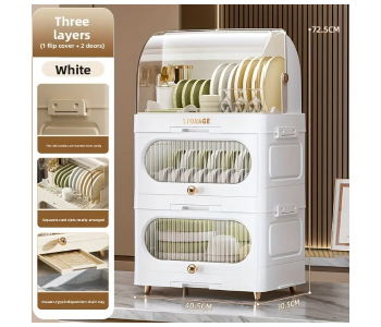 Kitchen Pantry Storage Cabinet 3 Layers 72.5*30.5*40.5 CM in UAE