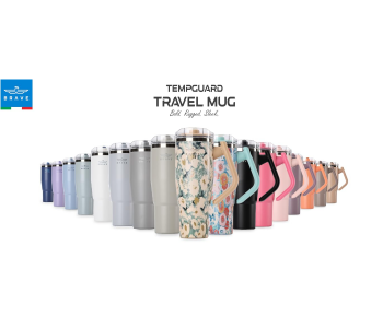 Brave Temp Guard Vacuum Insulated Travel Mug – 180° Rotating Handle, 24H Cold & 12H Hot Retention, Leak-Proof Lids, 1200ml in UAE