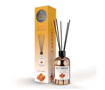 GULF ORCHID Luxury Reed Diffuser Caramel Long Lasting 110ml in UAE