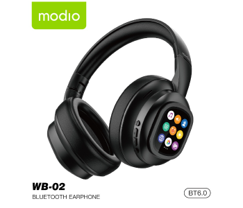 Modio WB-02 Bluetooth Earphone Smart LED Touch Screen in UAE