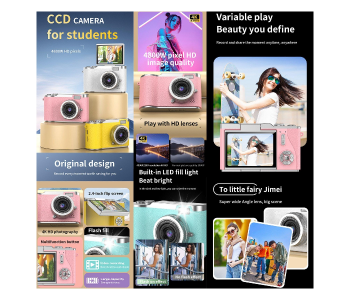 LK007 2.4 Inch HD CCD Camera Retro Kids Camera(Black) in UAE