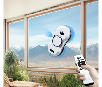 Window Cleaner Robot With Ultrasonic 5600PA Auto Water Glass Cleaning Automatic Smart Robot Cleaner, Remote Control Window Vacuum Cleaner With Control Windows/Tiles/Class Door Indoor Outdoor in UAE