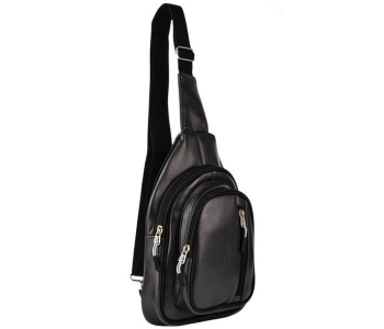 Leather Sling Bag Black in UAE