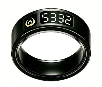 WESLAMIC ITasbih Fit Smart Ring Digital Tasbeeh Counter With Heart Rate & Prayer (black) in UAE