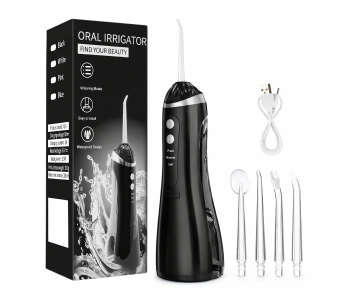 Water Flosser For Teeth, Cordless Dental Water Flosser With 4 Rotating Tips, 3 Modes, Type-C Rechargeable Oral Irrigator, 200 Ml Tank, IPX7, Tongue Cleaner For Adults & Kids, Braces in UAE