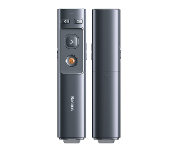 Baseus Orange Dot Wireless Presenter Presentation Pointer With Laser Pointer & USB/Type-C Bluetooth Receiver (Grey) in UAE