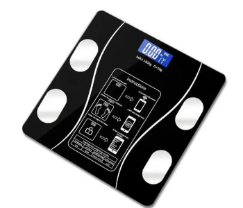 DENX DX1717 Smart Bluetooth Body Weight Scale With Body Composition Analyzer, BMI, Body Fat Monitor, Digital LCD Display, Ultra Slim Glass Design, App Connectivity (Up To 180 Kg) in UAE
