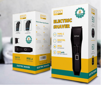 DENX-DX1371 Waterproof Hair Trimmer IPX6 LCD Display 1.5H Fast Charge 60Min Runtime 7000RPM Cordless Electric Hair Trimmer in UAE