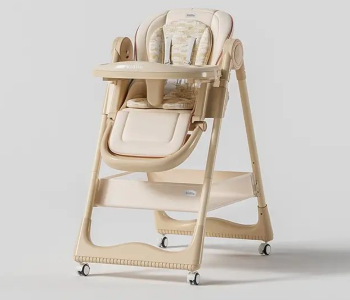 Newborn High Chair KD505 Metal Frame High Quality Beigue in UAE
