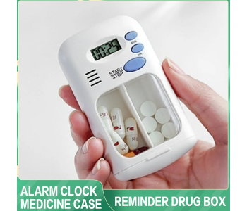 Mini Portable Pill Reminder Drug Alarm Timer Electronic Box Organizer LED Display Medicine Case Alarm Clock Reminder Pill Box in UAE