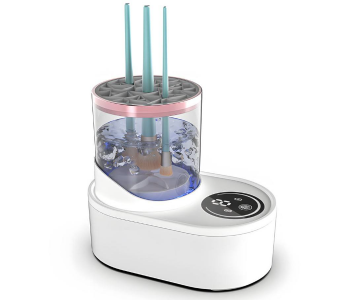 Electric Makeup Brush Cleaner Automatic Spinner Washer Machine With Multi-Hole Silicone Top For Deep Cleaning & Fast Drying in UAE