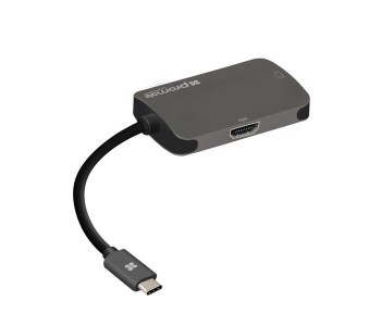 Promate Unihub-C4 2-in-1 USB 3.1 USB-C Type-C Display Adapter With VGA & HDMI, Grey in KSA
