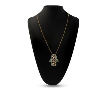 Milano 138247-01 Bell Design Zircon Necklace 18kt Gold Plated in OMAN