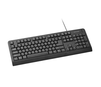 Promate EASYKEY-1 Professional Ergonomic Wired Keyboard - Black in KSA