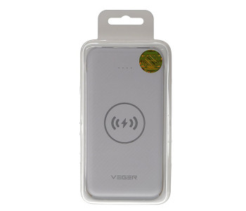 Express Delivery - Veger VP-1027 20000mAh Wireless Power Bank - White - ID 38584