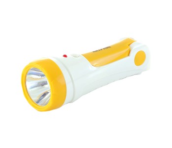 Krypton KNFL5009 Rechargeable LED Plastic Torch With Lamp - White & Yellow in UAE